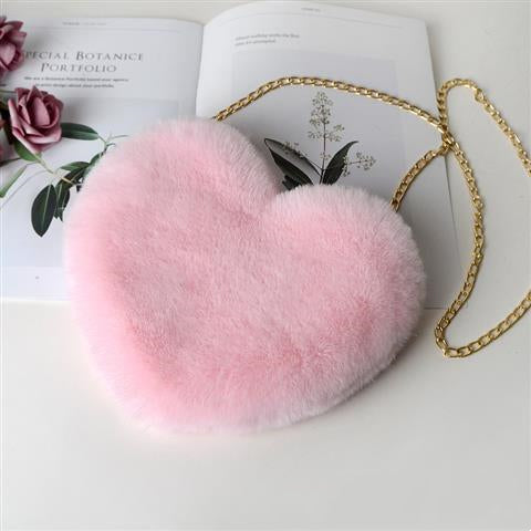 Love Bags For Women Plush Chain Shoulder Bags Airport Party Bag