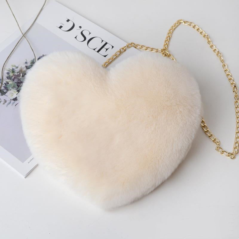 Love Bags For Women Plush Chain Shoulder Bags Airport Party Bag